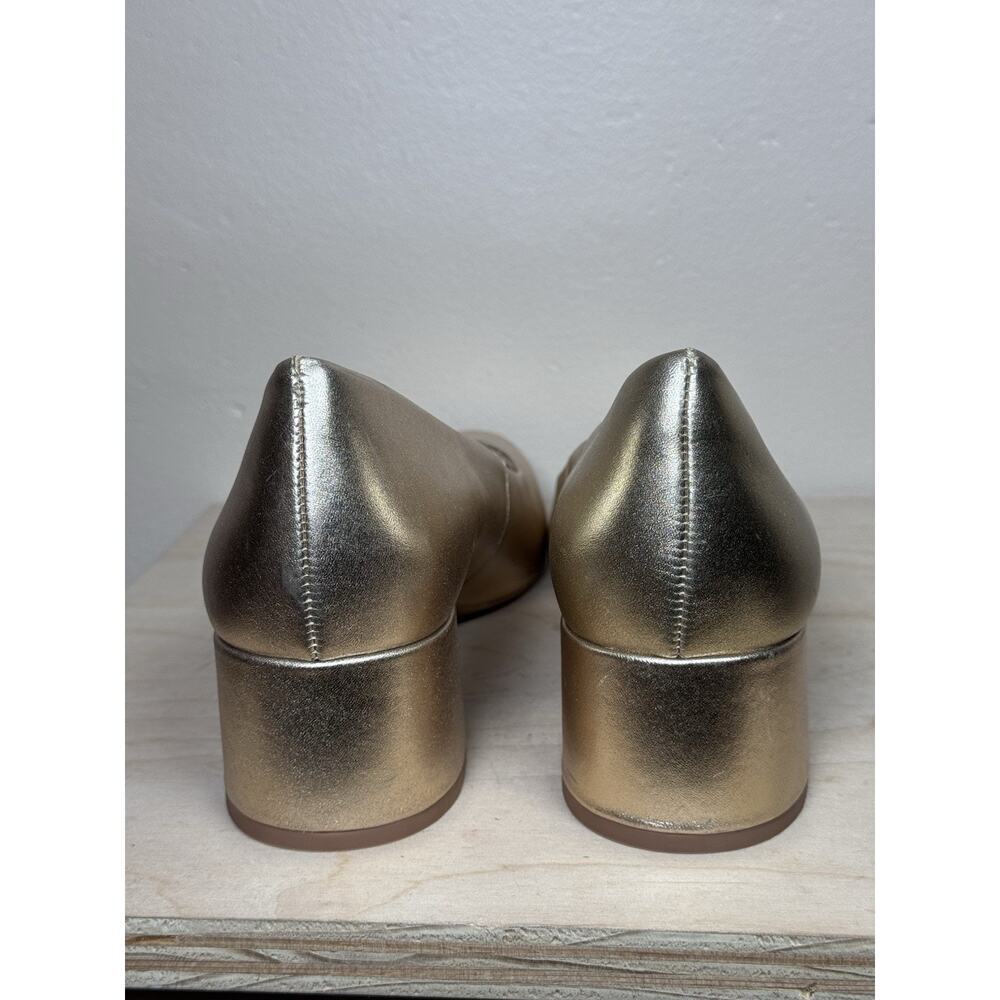 Alex Marie Womens Heels Pumps Comfort Square Toe Cushion Wedding Party Gold 8.5 - Picture 5 of 10